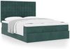 vidaXL Ottoman-Bett mit Matratzen Dunkelgrün 140x190 cm Samt 3313616 Bild 4
