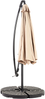 Flieks Sonnenschirm 294 x 294 cm, Kurbel & Neigefunktion, Ampelschirm mit UPF50+, Wasserabweisend, 8 Streben, Stahl + Polyester, Beige Bild 3