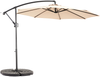 Flieks Sonnenschirm 294 x 294 cm, Kurbel & Neigefunktion, Ampelschirm mit UPF50+, Wasserabweisend, 8 Streben, Stahl + Polyester, Beige Bild 2