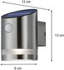 Reality Leuchten LED Solar Außenwandleuchte Salta R22231107, Metall Nickel matt, inkl. 3 Watt LED, Bewegungssensor Bild 4