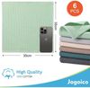 6er Set Jogoico Waffelgeschirrtücher 100% Baumwolle 35x35cm Saugstark Bild 3