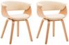 vidaXL Esszimmerstühle 2 Stk. Creme Bugholz und Kunstleder [278730] Bild 2