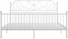 vidaXL Bettgestell Weiß Metall 180x200 cm 324857 Bild 3