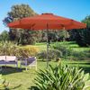 Kingsleeve Sonnenschirm mit Kurbel, UV Schutz 30+, Alu Mast / Polyester, Terracotta, Ø 330 cm Bild 2