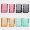 Zahnputzbecher Glas 330 ml 8×10,2 cm – 4-fach sortierte Farben, hochwertiger stabiler Glasbecher für Zahnbürsten, Zahnpasta & Pflegeartikel, modernes Badaccessoire leicht zu reinigen Bild 2