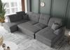 Wohnlandschaft Schlafsofa FREJA Stoff Brooklyn Marine Langer Schenkel Links Bild 4