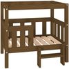 vidaXL Hundebett 75,5 x 63,5 x 70 cm Massivholz Kiefer, Honigbraun Bild 4