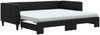 vidaXL Tagesbett Ausziehbar mit Matratzen Schwarz 90x190 cm Stoff 3196608 Bild 2