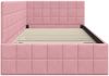 vidaXL Eckbettgestell mit Kopfteil Rosa 90 cm x 200 cm Samt 42016391 Bild 5