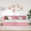 vidaXL Eckbettgestell mit Kopfteil Rosa 90 cm x 200 cm Samt 42016391 Bild 2