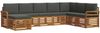 vidaXL Outdoor-Sofagarnitur mit Kissen 8 pcs Natur und Anthrazit 3375292 Bild 2