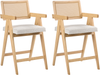 Set mit 2 Barstühlen AVA Holz Hellbraun Beige Bild 4