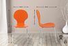 16er Set Besucherstuhl Diego, Orange Bild 2