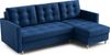 AX LIVING Kleine Couch L Form Nesbit 224cm Blau mit Schlaffunktion&Bettkasten Bild 2