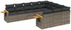 vidaXL 10-tlg. Garten-Sofagarnitur mit Kissen Grau Poly Rattan 3227180 Bild 2