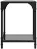 vidaXL Couchtische mit Glasplatte 2 Stk. Schwarz 30x30x40 cm Stahl 845957 Bild 4