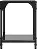 vidaXL Couchtische mit Glasplatte 2 Stk. Schwarz 30x30x40 cm Stahl 845957 Bild 5