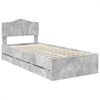 vidaXL Bettrahmen mit Kopfteil Beton Grau 90 x 200 cm Ingenieurs Holz 3413043 Bild 4