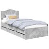 vidaXL Bettrahmen mit Kopfteil Beton Grau 90 x 200 cm Ingenieurs Holz 3413043 Bild 2
