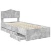 vidaXL Bettrahmen mit Kopfteil Beton Grau 90 x 200 cm Ingenieurs Holz 3413043 Bild 5