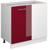 Eckunterschrank R-Line Rot Hochglanz 86 cm ohne Arbeitsplatte Vicco Bild 4