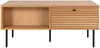 House Nordic Couchtisch, 2 Schubladen, Eichenfurnier, natur, Beine aus schwarzem Metall, 50x100x45 cm Bild 3