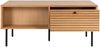 House Nordic Couchtisch, 2 Schubladen, Eichenfurnier, natur, Beine aus schwarzem Metall, 50x100x45 cm Bild 4