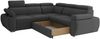 Ecksofa Boston Maxi mit Schlaffunktion, Bettkasten, Einstellbare Kopfstützen (Farbe: Flow 10) Bild 4