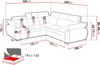 Ecksofa Boston Maxi mit Schlaffunktion, Bettkasten, Einstellbare Kopfstützen (Farbe: Flow 10) Bild 5