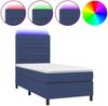 vidaXL Boxspringbett mit Matratze & LED Blau 80x200 cm Stoff 3134915 Bild 2