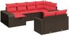 vidaXL 10-tlg. Garten-Sofagarnitur mit Kissen Braun Poly Rattan 3326068 Bild 2