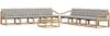 vidaXL Outdoor-Sofagarnitur 9 pcs Weiß und Hellgrau 79 x 79 x 37 cm 3388549 Bild 2
