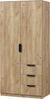 Kleiderschrank Eiselfing 176x80x52 cm 3 Schubladen Eicheoptik [en. casa] Bild 2