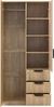 Kleiderschrank Eiselfing 176x80x52 cm 3 Schubladen Eicheoptik [en. casa] Bild 5