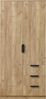 Kleiderschrank Eiselfing 176x80x52 cm 3 Schubladen Eicheoptik [en. casa] Bild 4