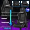 KESSER® Gaming Stuhl Ergonomisch Bürostuhl mit Kopfstütze & Lendenkissen | Racing Gamer Stuhl 150kg belastbar | Armlehne 360° | Drehbarer Schreibtischstuhl Gaming Chair + Gummi-Rollen Schwarz / Schwarz Bild 2