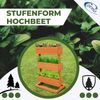 Coemo Mittleres Vertikalbeet Braun Hochbeet 3 Etagen inkl. Pflanzfolie 50x30x75 Bild 4