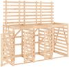 3er Mülltonnenbox Kiefernholz BOUMI 240x91,5x128,5cm Natur Mülltonnenverkleidung für 3 Tonnen Müllbox aus Holz Mülltonnenschutz Mülltonnendach Bild 2