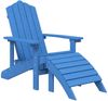 vidaXL Adirondack-Gartenstühle 2 Stk. mit Hockern HDPE Aquamarin 3095699 Bild 3