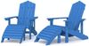 vidaXL Adirondack-Gartenstühle 2 Stk. mit Hockern HDPE Aquamarin 3095699 Bild 2