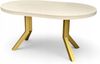 Großer runder ausziehbarer Tisch Ø110–310 cm KASCHMIR – Goldene Metallbeine X SLIM Bild 4