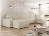 Ecksofa Pixalo U Cord mit Schlaffunktion und Bettkasten (Farbe: Poso 100) Bild 2