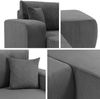 Ecksofa Pixalo U Cord mit Schlaffunktion und Bettkasten (Farbe: Poso 100) Bild 5