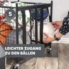 Sportball-Aufbewahrungswagen, stapelbarer Ballwagen aus schwarzem Stahl Bild 5