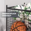 Sportball-Aufbewahrungswagen, stapelbarer Ballwagen aus schwarzem Stahl Bild 4