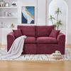Flieks 2-Sitzer Sofa-Set, 2 kombinierbare Einzelsofas mit Kissen, Cord, Bordeaux Bild 2