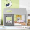 Kinderbett Hausbett mit Lattenrost und Rausfallschutz, 90x200 cm, Einzelbett, Kiefer Bild 2