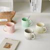 JIWOO Tasse 4er 320ml, Kaffeebecher Skandinavische Geschirr set Becher Teebecher, 4-tlg, Keramik, Keramiktassen Handgefertigt Kafeeservice Mikrowellen spülmaschinenfest Bild 3
