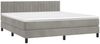 vidaXL Boxspringbett mit Matratze Hellgrau 160x200 cm Samt 3141431 Bild 3