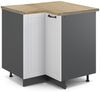 Eckunterschrank Fame-Line Weiß Landhaus 80.5 cm , AP Eiche Vicco Bild 4